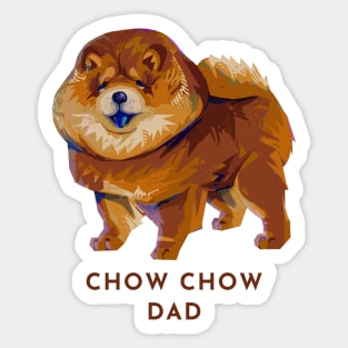 Cute Modern Chow Chow Dog Doggo Puppy - Chow Chow Dad Sticker